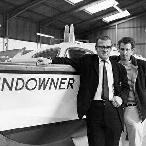 Geoff Godwin and Larry Rodney with the boat "Sundowner"