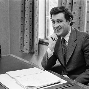 Geoffrey Robinson, Managing Director Jaguar Cars, pictured at his desk, Coventry