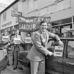 Geoffrey Robinson MP Coventry North West, at Campaign Headquarters, Coventry