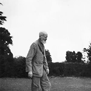 George Bernard Shaw playwright at his country home in Ayot St Lawrence Hertfordshire