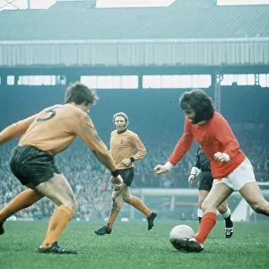 George Best 1971 Manchester United football v Wolves