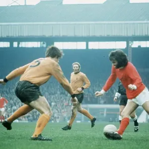 George Best 1971 Manchester United Football Print George Best 1971 Manchester United Football Print