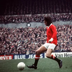 George Best 1972 Manchester United football against Leeds February 1972