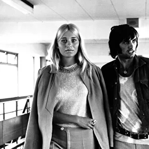 George Best with girlfriend Eva Haraldsted August 1969 arrive at Manchester Airport