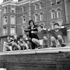 George Best with Children's Home Kids, Blackpool 1970 Print