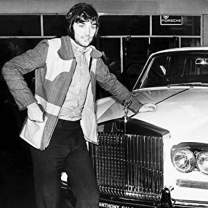 George Best with his new Rolls Royce car 1973