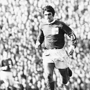 George Best playing for Northern Ireland during the international match against Scotland