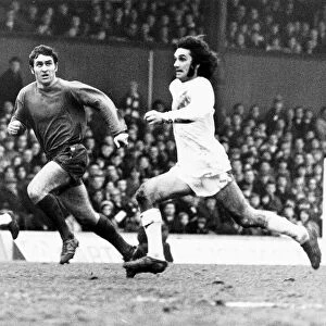 George Best (R) Manchester United in action againt Middlesbrough Feb 1970