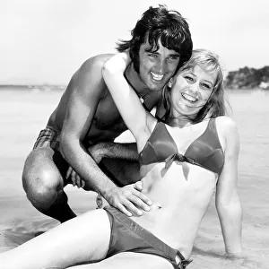 George Best and Susan George on the Beach in Majorca