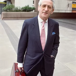 George Carman QC for Ken Dodd, pictured during Ken Dodds tiral. 21st June 1989