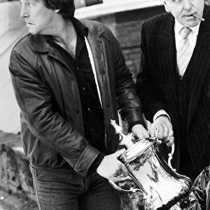 George Cole Actor with Co star in the television series Minder Dennis Waterman posing