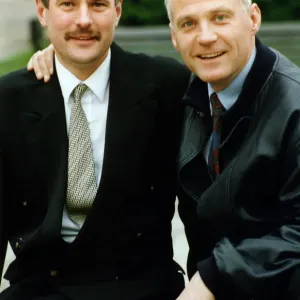 George Duggins, left, Labour Party By Election Candidate, pictured with Eastenders actor