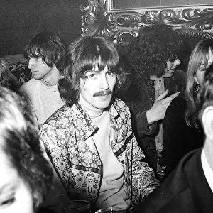 George Harrison attend Quorum fashion show where model Patti Boyd is modelling held at