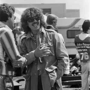 George Harrison at the British Grand Prix motor racing qualifying sessions at Silverstone George Harrison at the British Grand Prix motor racing qualifying sessions at Silverstone