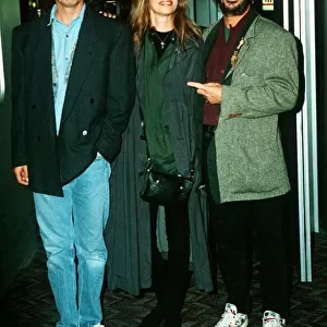 George Harrison with fellow ex Beatle Ringo Starr and his wife Barbara Bach 1990s