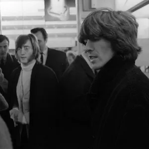 George Harrison and John Lennon off to India 15 February 1968 George Harrison and John Lennon off to India 15 February 1968