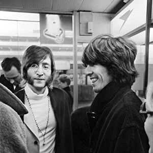 George Harrison and John Lennon off to India 15 February 1968