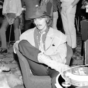 George Harrison in Newquay after filming Magical mystery tour film rests in bar