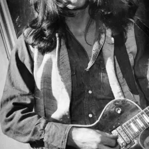 Print of George Harrison backstage at the Empire Theatre in Liverpool