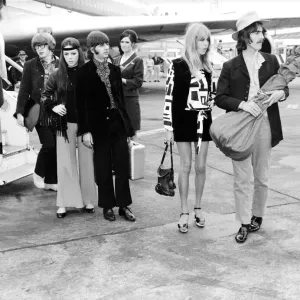 George Harrison with wife Patti Boyd, Ringo Starr with wife Maureen & Peter Asher