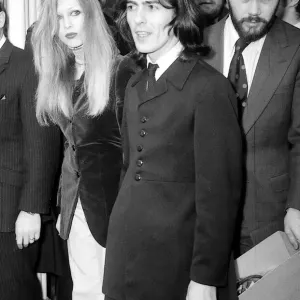 George Harrison and Patti Boyd Leave Esher Court Print 1969 George Harrison and Patti Boyd Leave Esher Court Print 1969