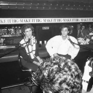 George Michael and Andrew Ridgeley, better known as the pop duo Wham George Michael and Andrew Ridgeley, better known as the pop duo Wham