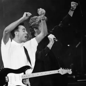 George Michael and Andrew Ridgeley performing at the Stand by Me George Michael and Andrew Ridgeley performing at the Stand by Me