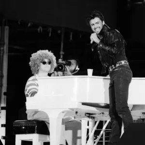 George Michael and Elton John Clown Print, Wham! The Final 1986