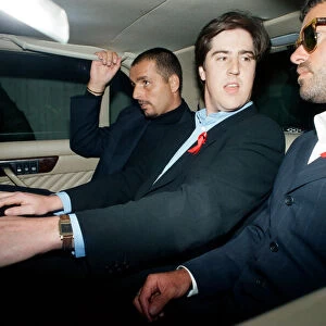 George Michael pictured in a car during his failed court battle to be released from his