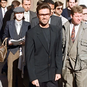 George Michael pictured at the Law Courts for his legal battle with Sony