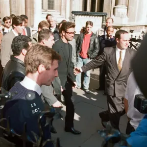 George Michael pictured at the Law Courts for his legal battle with Sony