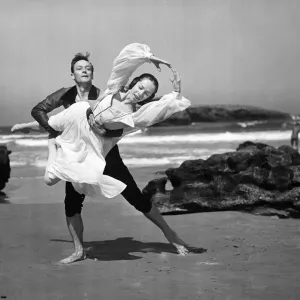 George Skibine and Maria Tallchief in Beach Ballet Print, 1953
