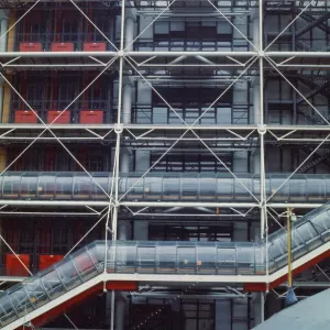 Georges Pompidou Centre, Paris, France. August 1977 Georges Pompidou Centre, Paris, France. August 1977