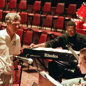 Georgie Fame at Birmingham Town Hall with kids from the Birmingham Schools Jazz Orchestra