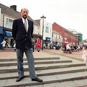 Gerant Williams, Redcar town centre manager stands in the middle of Redcar town