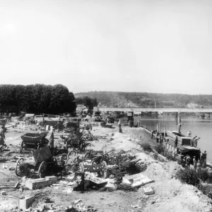 German Army retreats from the River Seine as Allies push into France following German Army retreats from the River Seine as Allies push into France following