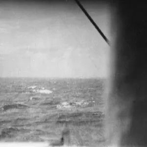 Print of Bismarck Burning in the Atlantic Print of Bismarck Burning in the Atlantic