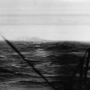 Print of the Bismarck on Fire, 27 May 1941 Print of the Bismarck on Fire, 27 May 1941