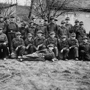 Print of German Child Soldiers Captured near Kulmbach, 1945