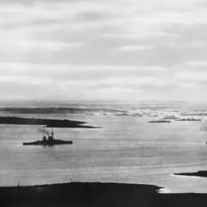 German High Sea Fleet in Scapa Flow Print 28th November 1918
