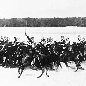 German Lancers seen here during army manoeuvres in October 1913