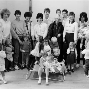 Getting to know each other are these mothers and toddlers who met at a new club held for