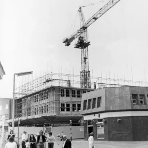 A giant crane towers above the Post Office in King Street as the latest part of A giant crane towers above the Post Office in King Street as the latest part of