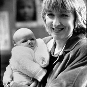 Gil Brailey with her baby - August 1989 Gil feared she was for the chop when she