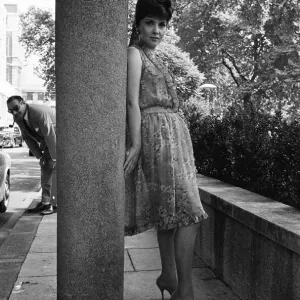 Gina Lollobrigida, italian actress, poses for pictures on London Embankment