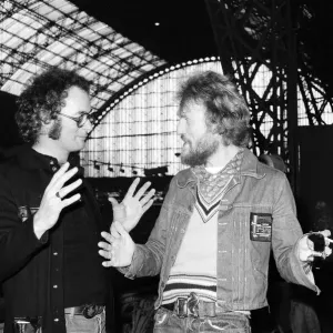 Ginger Baker (right), Drummer and founder of the rock band Cream, with Mel Bush Ginger Baker (right), Drummer and founder of the rock band Cream, with Mel Bush