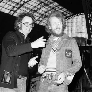 Ginger Baker (right), Drummer and founder of the rock band Cream, with Mel Bush Ginger Baker (right), Drummer and founder of the rock band Cream, with Mel Bush