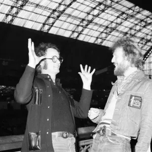 Ginger Baker (right), Drummer and founder of the rock band Cream, with Mel Bush Ginger Baker (right), Drummer and founder of the rock band Cream, with Mel Bush