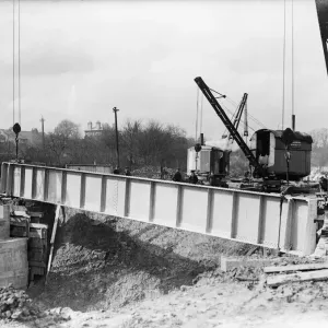 Girder for new bridge, York Road, Uxbridge 1936 Girder for new bridge, York Road, Uxbridge 1936