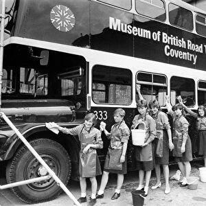 Girl Guides faced a giant-sized problem when they volunteered to wash a double-decker bus